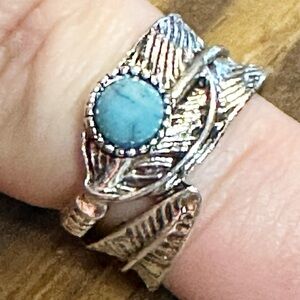 Unique feather wrap ring